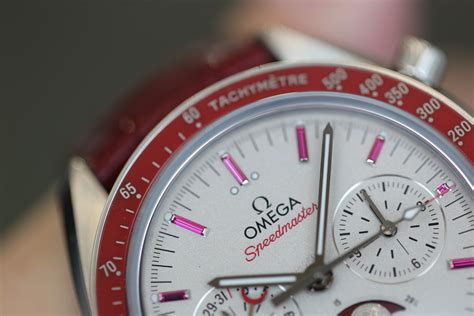 omega speedmaster ruby bezel|omega speedmaster used for sale.